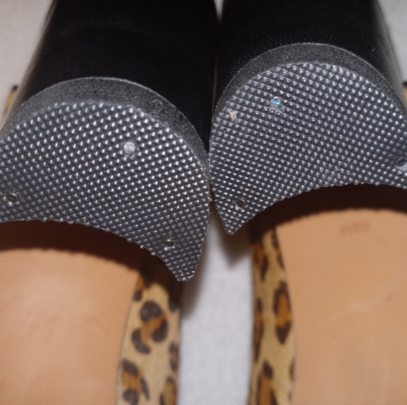 Nicole Miller | Calf Hair Leopard Print Peep Toe - Picture 10 of 10